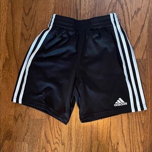 Adidas Black Shorts with White Accents